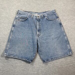 Wrangler Denim Shorts Men 34 Blue Jean Cutoff Relaxed Fit Casual Workwear y2k